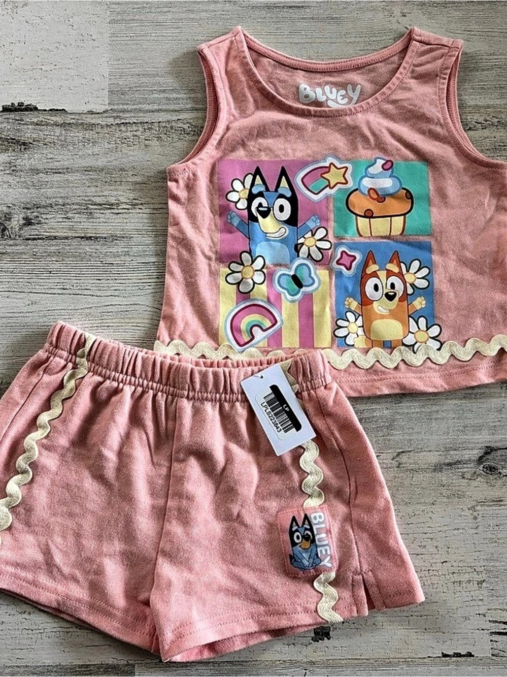 Bluey tank top and shorts set Baby 18M NWT